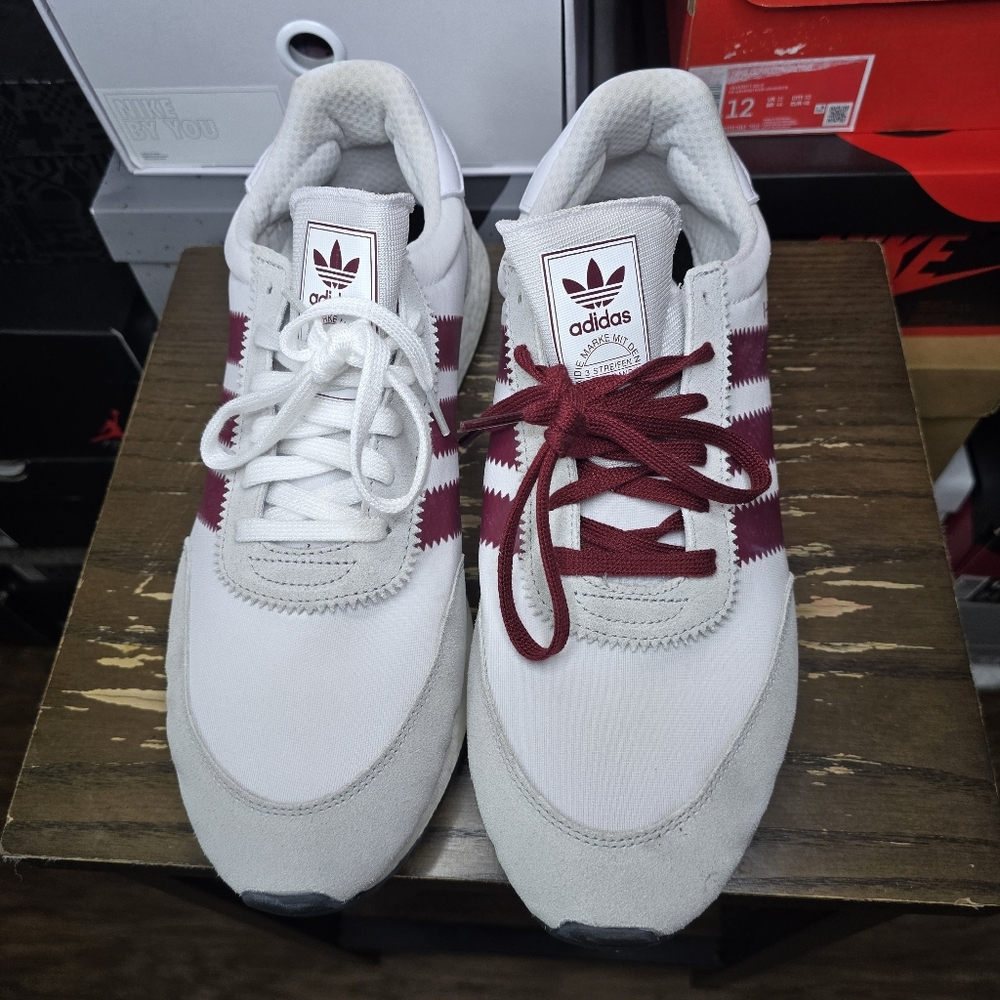 adidas I-5923 'Grey Burgundy' Men's Size 12.5
